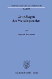 book Grundlagen des Weisungsrechts