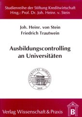 book Ausbildungscontrolling an Universitäten: Grundlagen, Implementierung und Perspektiven