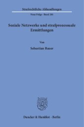 book Soziale Netzwerke und strafprozessuale Ermittlungen