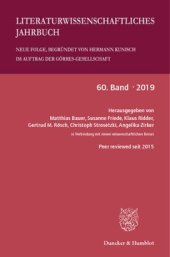 book Literaturwissenschaftliches Jahrbuch: 60. Band (2019)