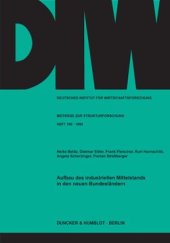 book Aufbau des industriellen Mittelstands in den neuen Bundesländern