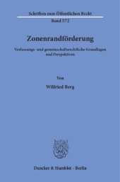 book Zonenrandförderung: Verfassungs- und gemeinschaftsrechtliche Grundlagen und Perspektiven