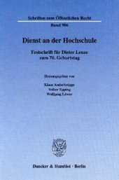 book Dienst an der Hochschule: Festschrift für Dieter Leuze zum 70. Geburtstag