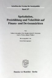 book Spekulation, Preisbildung und Volatilität auf Finanz- und Devisenmärkten