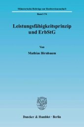 book Leistungsfähigkeitsprinzip und ErbStG