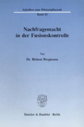 book Nachfragemacht in der Fusionskontrolle