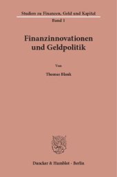 book Finanzinnovationen und Geldpolitik