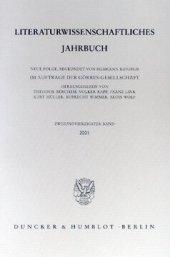 book Literaturwissenschaftliches Jahrbuch: 42. Band (2001)