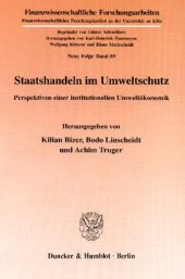 book Staatshandeln im Umweltschutz: Perspektiven einer institutionellen Umweltökonomik