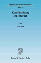 book Konfliktlösung im Internet