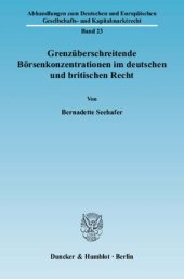 book Grenzüberschreitende Börsenkonzentrationen im deutschen und britischen Recht