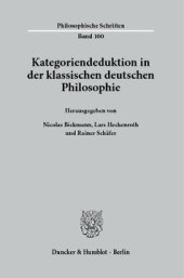 book Kategoriendeduktion in der klassischen deutschen Philosophie