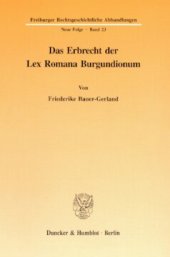 book Das Erbrecht der Lex Romana Burgundionum