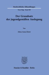 book Der Grundsatz der jugendgemäßen Auslegung