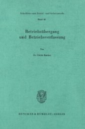 book Betriebsübergang und Betriebsverfassung