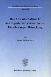 book Das Anwartschaftsrecht aus Eigentumsvorbehalt in der Einzelzwangsvollstreckung