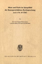 book Miete und Pacht im Spiegelbild der finanzgerichtlichen Rechtsprechung zu § 4 Nr. 10 UStG