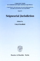 book Seigneurial Jurisdiction