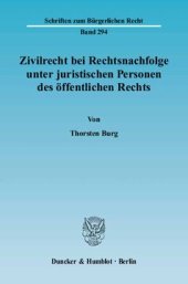 book Zivilrecht bei Rechtsnachfolge unter juristischen Personen des öffentlichen Rechts