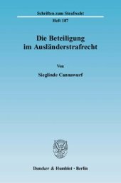 book Die Beteiligung im Ausländerstrafrecht