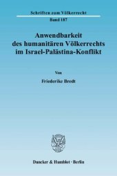 book Anwendbarkeit des humanitären Völkerrechts im Israel-Palästina-Konflikt