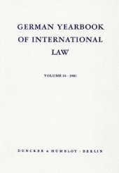 book German Yearbook of International Law / Jahrbuch für Internationales Recht: Vol. 28 (1985)