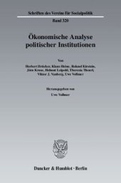 book Ökonomische Analyse politischer Institutionen