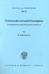 book Freiheitsrechte und soziale Emanzipation: Ernst Blochs Kritik der marxistisch-leninistischen Rechtstheorie