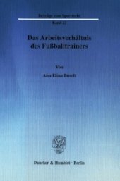 book Das Arbeitsverhältnis des Fußballtrainers