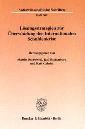 book Lösungsstrategien zur Überwindung der Internationalen Schuldenkrise