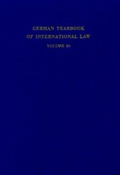 book German Yearbook of International Law / Jahrbuch für Internationales Recht: Vol. 20 (1977)