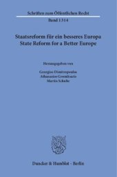 book Staatsreform für ein besseres Europa / State Reform for a Better Europe