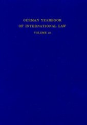 book German Yearbook of International Law / Jahrbuch für Internationales Recht: Vol. 26 (1983)