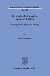 book Persönlichkeitsprofile in der DS-GVO: Zulässigkeit und deliktische Haftung