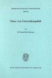 book Dauer von Untersuchungshaft