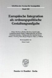 book Europäische Integration als ordnungspolitische Gestaltungsaufgabe: Probleme der Vertiefung und Erweiterung der Europäischen Union