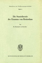 book Die Staatstheorie des Erasmus von Rotterdam