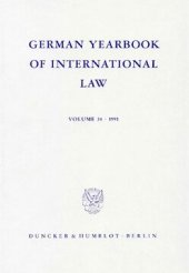 book German Yearbook of International Law / Jahrbuch für Internationales Recht: Vol. 34 (1991)