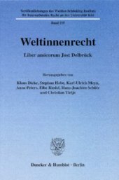 book Weltinnenrecht: Liber amicorum Jost Delbrück