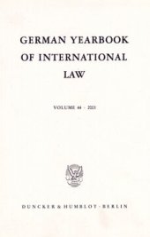 book German Yearbook of International Law / Jahrbuch für Internationales Recht: Vol. 44 (2001)