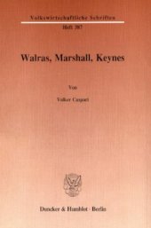 book Walras, Marshall, Keynes