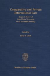 book Comparative and Private International Law: Essays in Honor of John Henry Merryman on his Seventieth Birthday