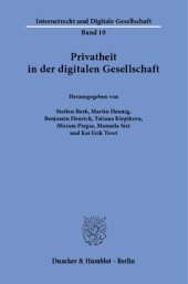 book Privatheit in der digitalen Gesellschaft