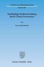 book Nachhaltige Stadtentwicklung durch Urban Governance