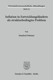 book Inflation in Entwicklungsländern als strukturbedingtes Problem