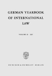 book German Yearbook of International Law / Jahrbuch für Internationales Recht: Vol. 50 (2007)