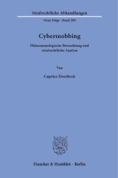 book Cybermobbing: Phänomenologische Betrachtung und strafrechtliche Analyse