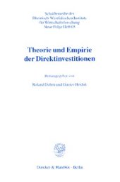 book Theorie und Empirie der Direktinvestitionen