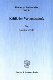 book Kritik der Verbandsstrafe