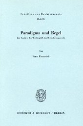 book Paradigma und Regel: Zur Analyse des Wertbegriffs im Bereicherungsrecht